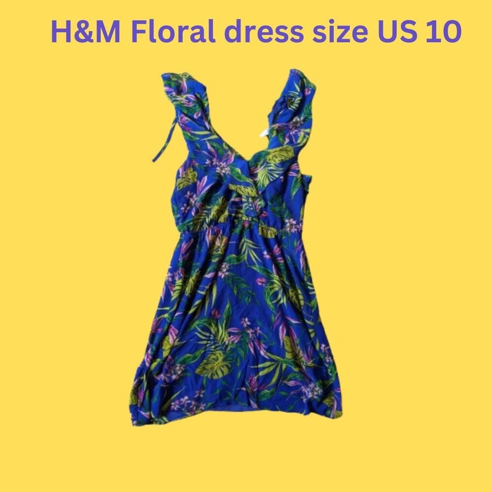 Hm blue floral dress